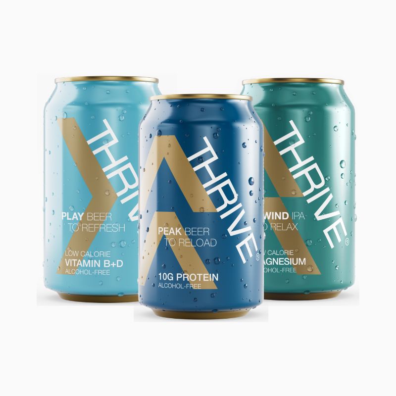 Thrive Play. Unwind. Recover. Smagskasse 12 x 33 cl